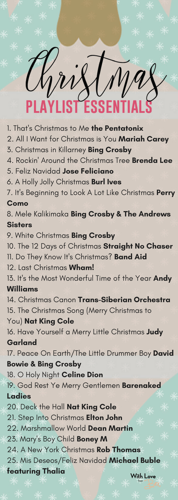 25 christmas songs to listen to as you deck the halls - with love